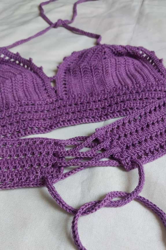 Handmade Crochet Halter Top - “Grad” Style