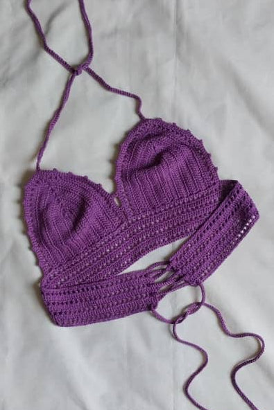 Handmade Crochet Halter Top - “Grad” Style