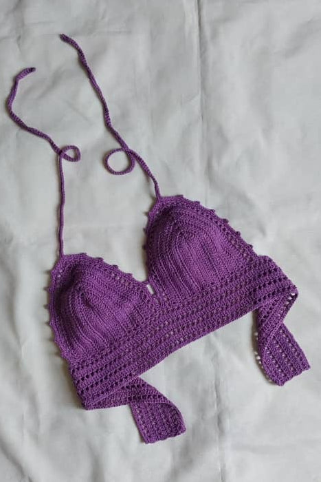 Handmade Crochet Halter Top - “Grad” Style