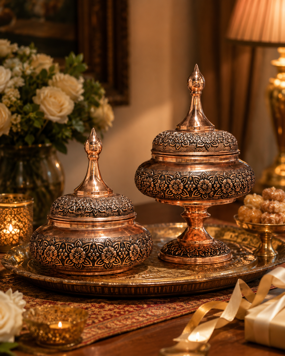 Nano Petal Copper Candy Jar