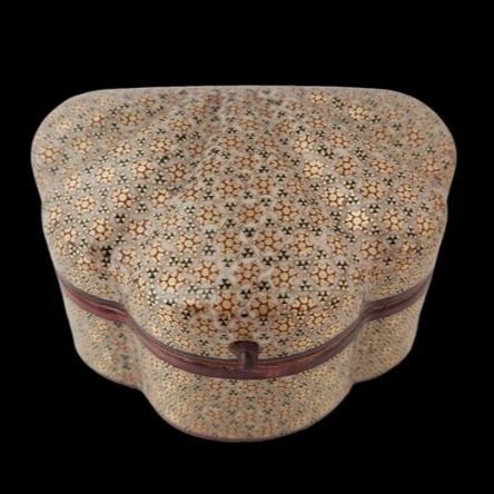 Persian Khatamkari Jewelry & Décor Box - Handcrafted Wooden Inlay from Isfahan