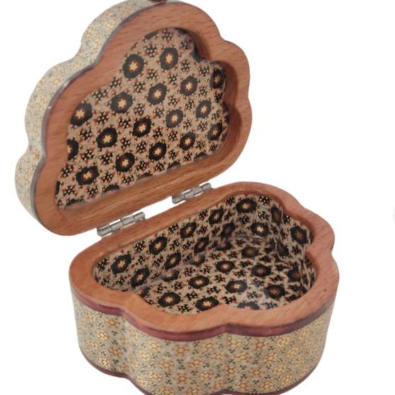Persian Khatamkari Jewelry & Décor Box - Handcrafted Wooden Inlay from Isfahan