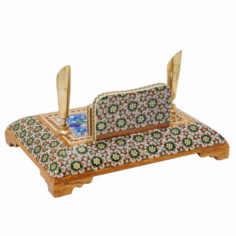 Persian Khatamkari Jewelry & Décor Box - Handcrafted Wooden Inlay from Isfahan