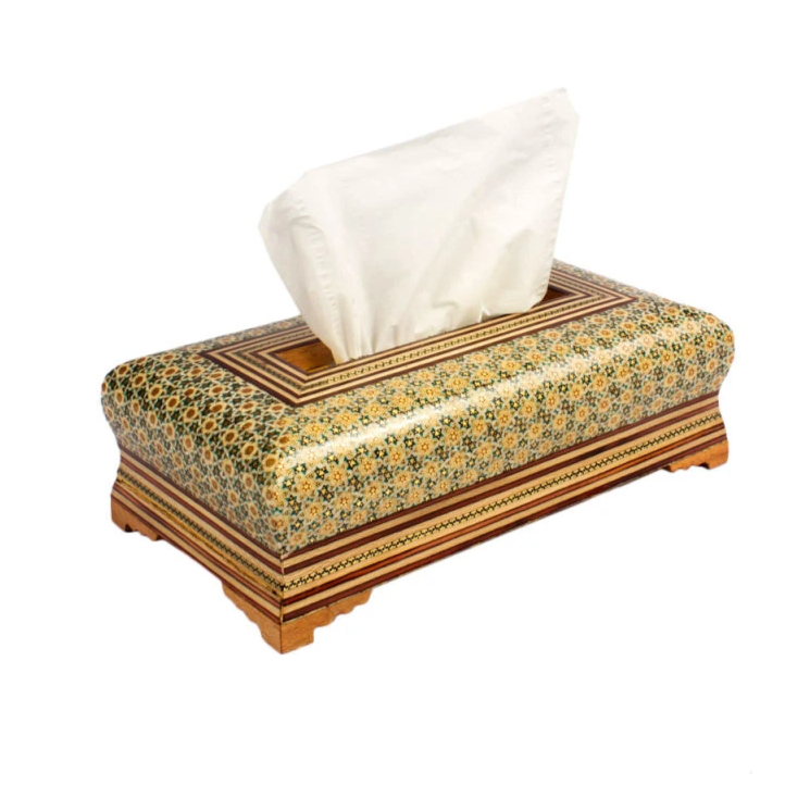 Persian Khatamkari Jewelry & Décor Box - Handcrafted Wooden Inlay from Isfahan