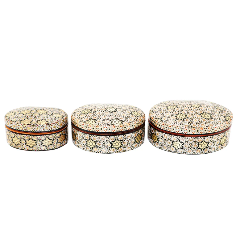 Persian Khatamkari Jewelry & Décor Box - Handcrafted Wooden Inlay from Isfahan