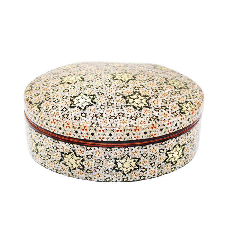 Persian Khatamkari Jewelry & Décor Box - Handcrafted Wooden Inlay from Isfahan