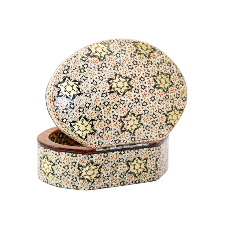 Persian Khatamkari Jewelry & Décor Box - Handcrafted Wooden Inlay from Isfahan