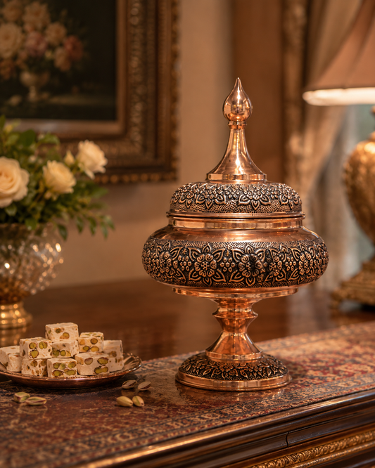 Nano Petal Copper Candy Jar