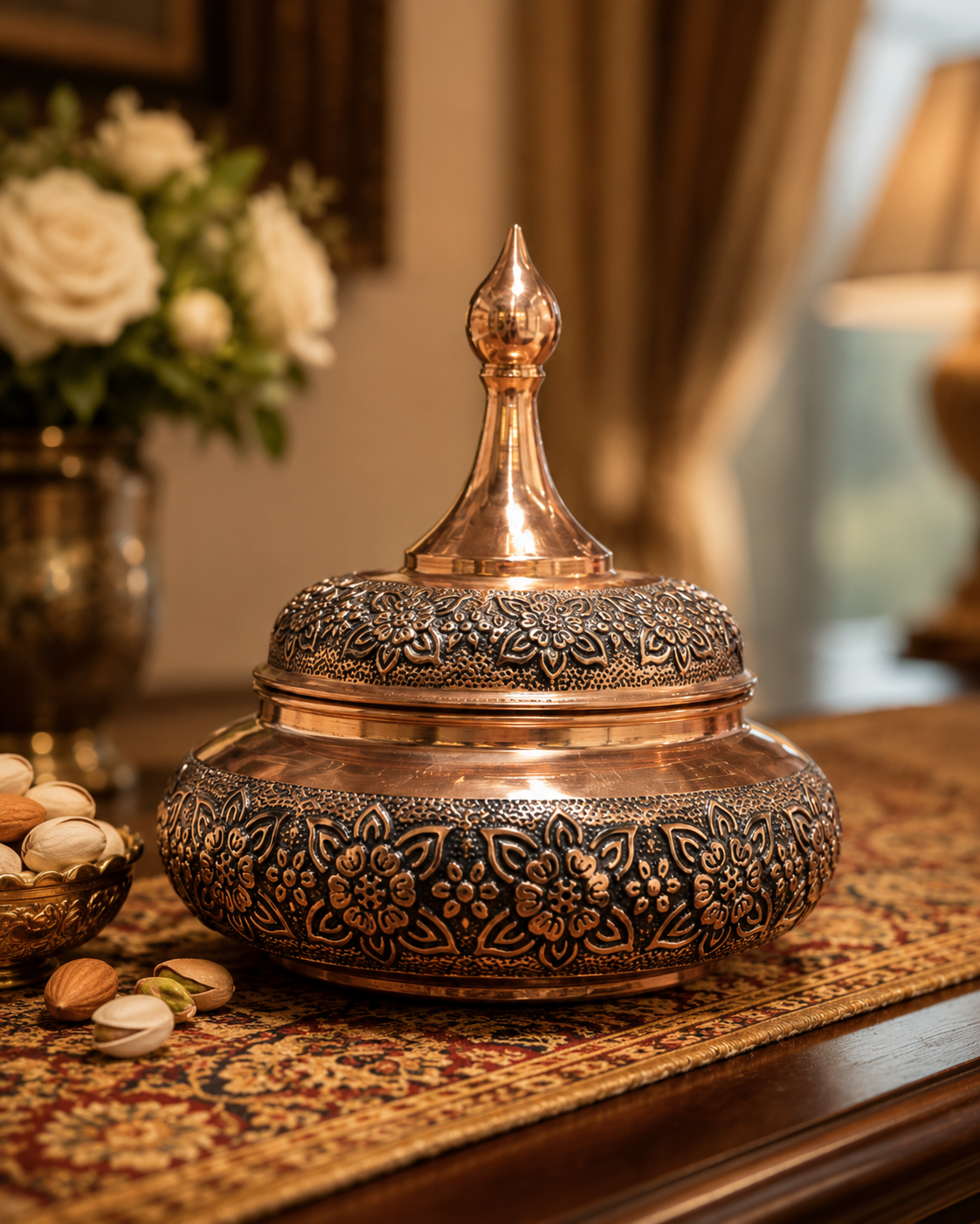 Nano Petal Copper Candy Jar
