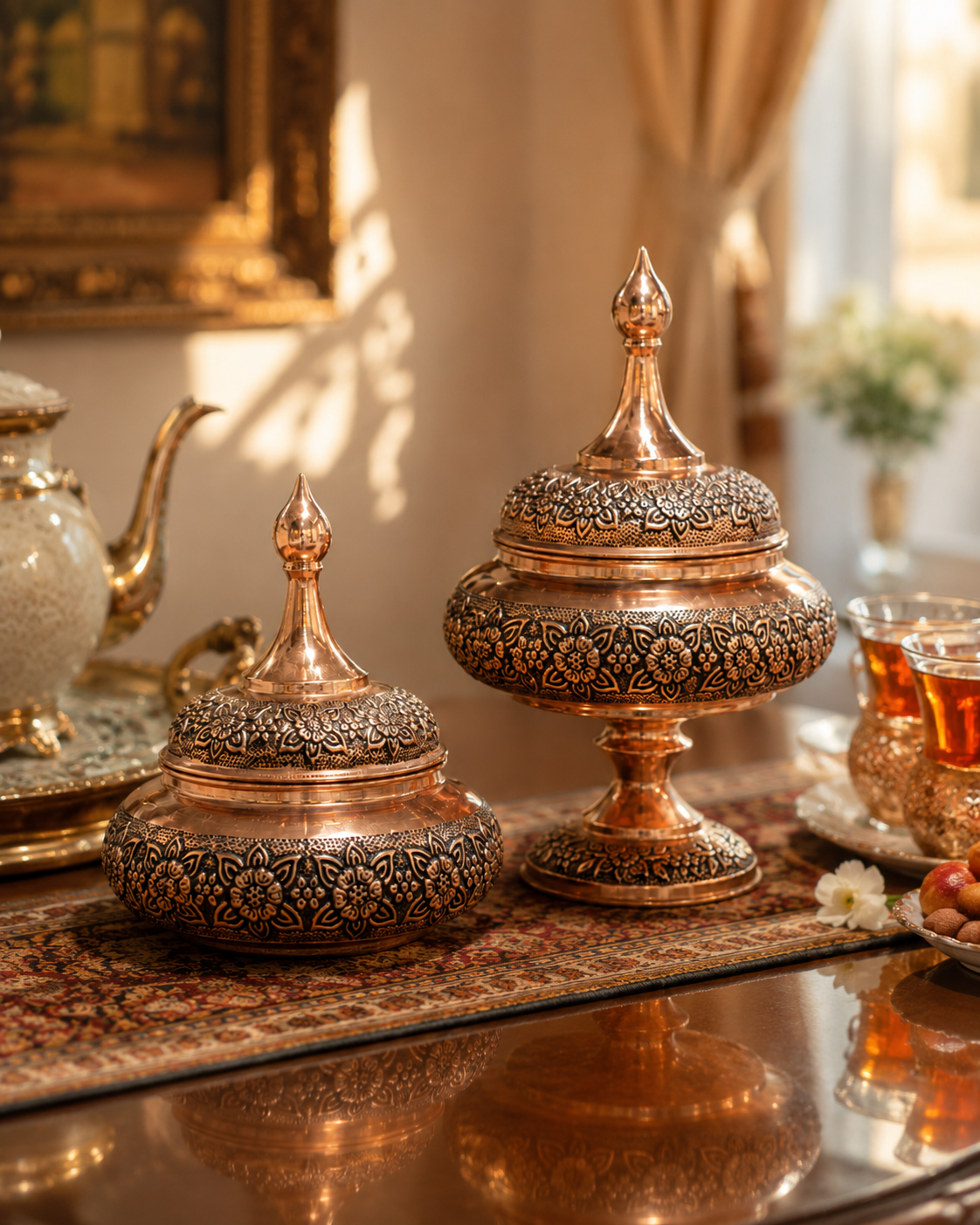 Nano Petal Copper Candy Jar