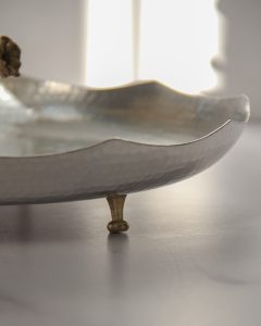 Orchid Two-Tier Copper Serving Stand