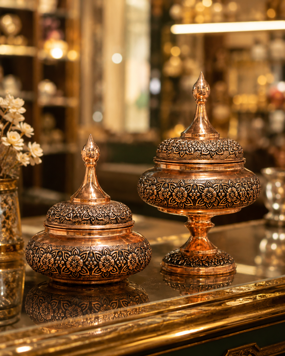 Nano Petal Copper Candy Jar