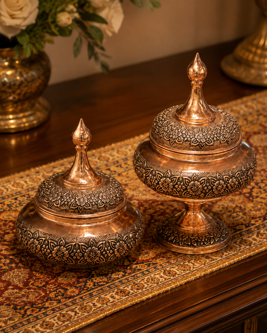 Nano Petal Copper Candy Jar
