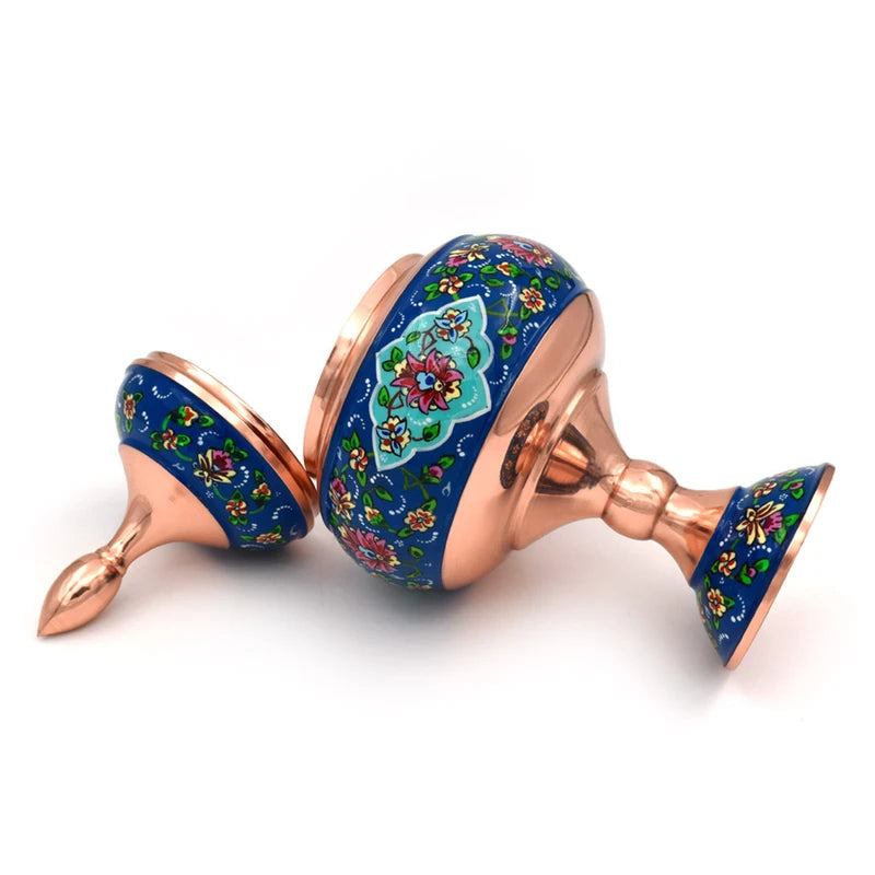 Hand-Painted Persian Copper & Pottery Decorative Collection-Isfahan Artistry