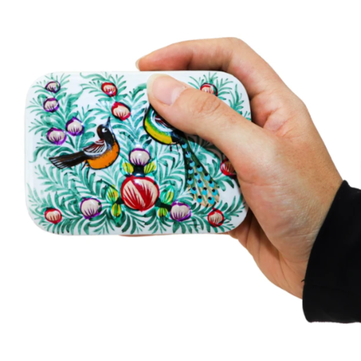 Persian Khatamkari Jewelry & Décor Box - Handcrafted Wooden Inlay from Isfahan