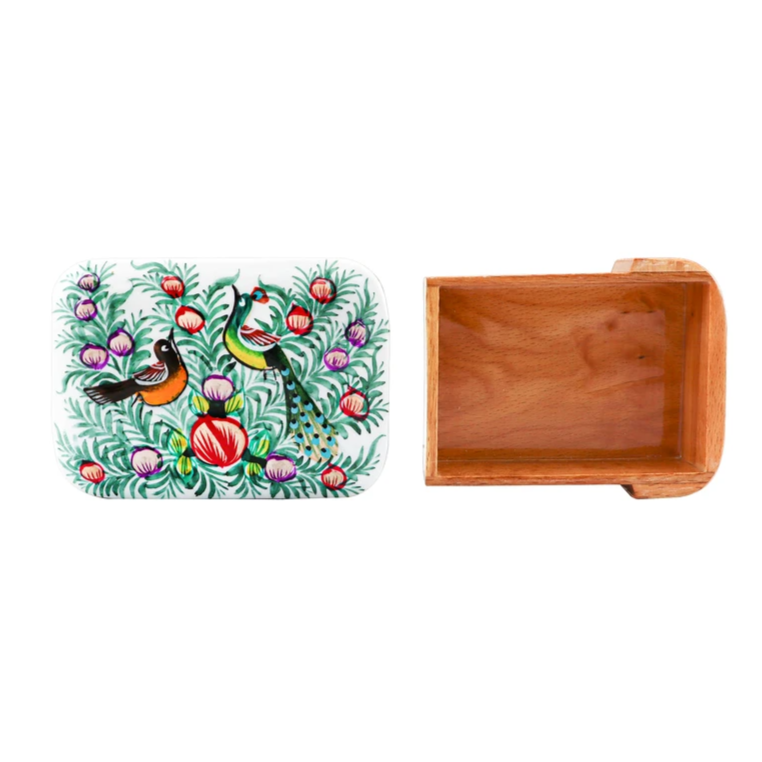Persian Khatamkari Jewelry & Décor Box - Handcrafted Wooden Inlay from Isfahan