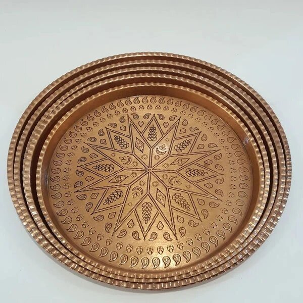 Set of 5 Elegant Copper Serving Dishes
