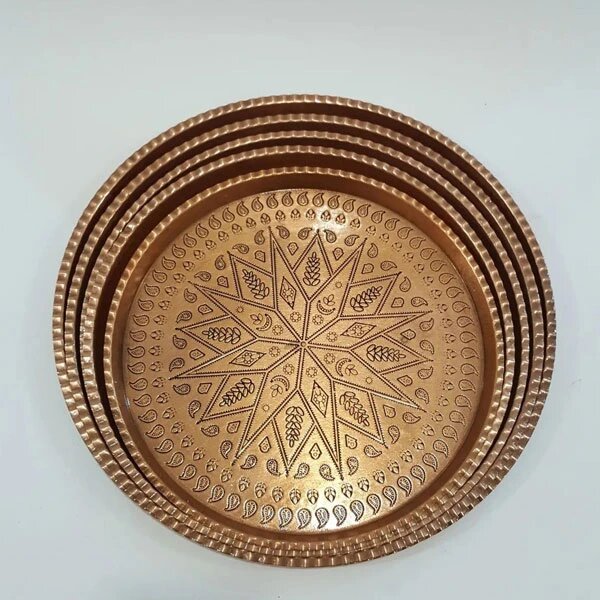 Set of 5 Elegant Copper Serving Dishes