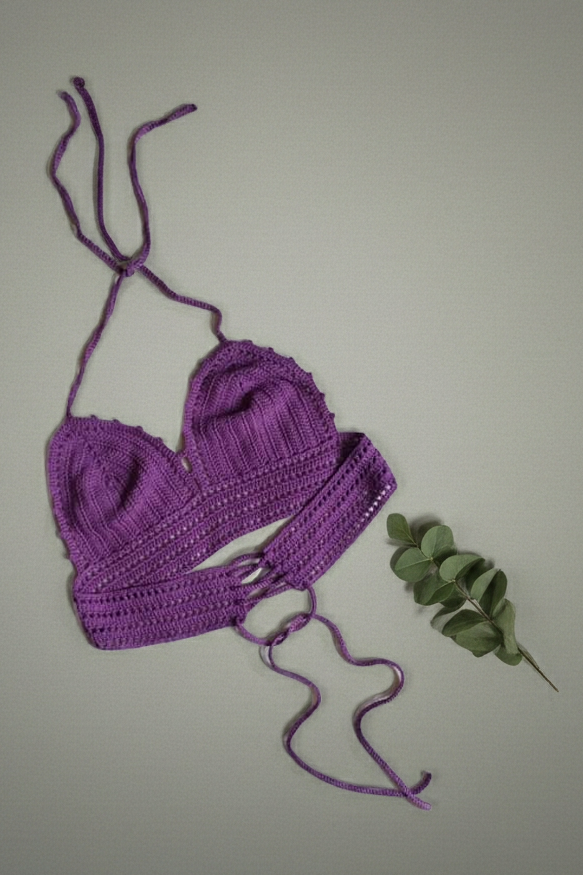 Handmade Crochet Halter Top - “Grad” Style