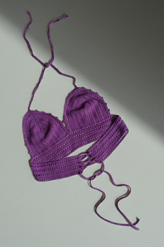 Handmade Crochet Halter Top - “Grad” Style