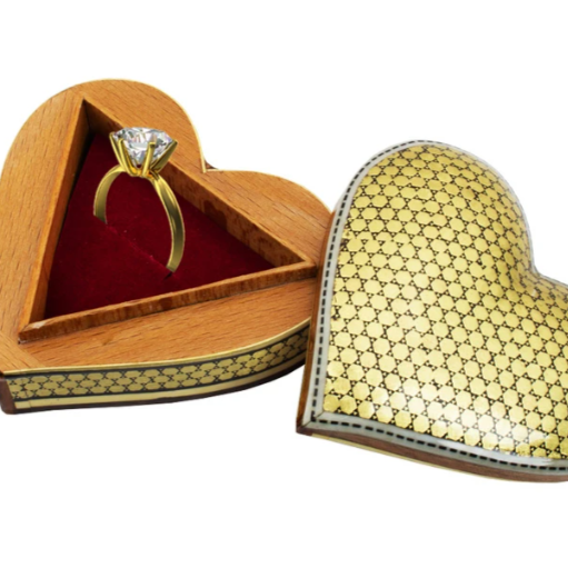 Persian Khatamkari Jewelry & Décor Box - Handcrafted Wooden Inlay from Isfahan
