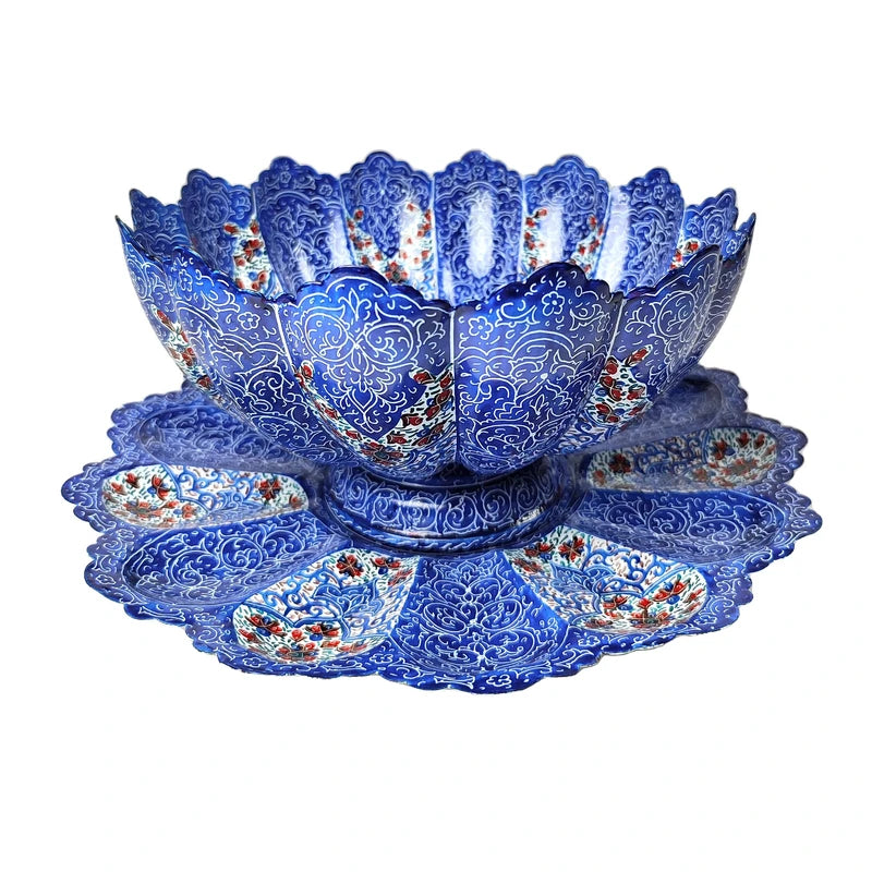 Hand-Painted Persian Copper & Pottery Decorative Collection-Isfahan Artistry