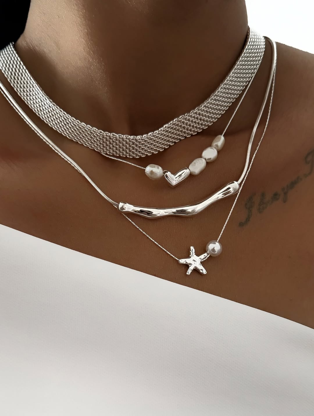 Engineered Pearl & Textured Sterling Silver Collection