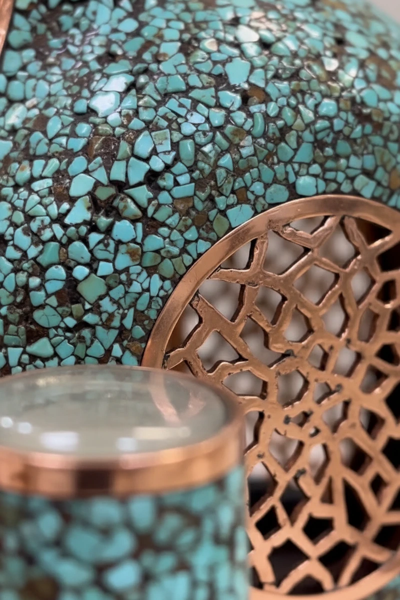 Handcrafted VIP Minakari Serving Set with Inner Glass Chamber – Complete Persian Serving Collection